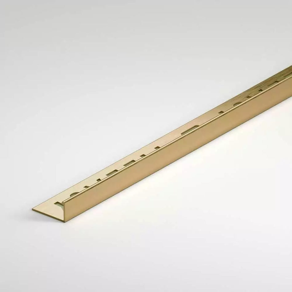 Metal Square Edge Tile Trim 12mm 2.44m Matt Gold