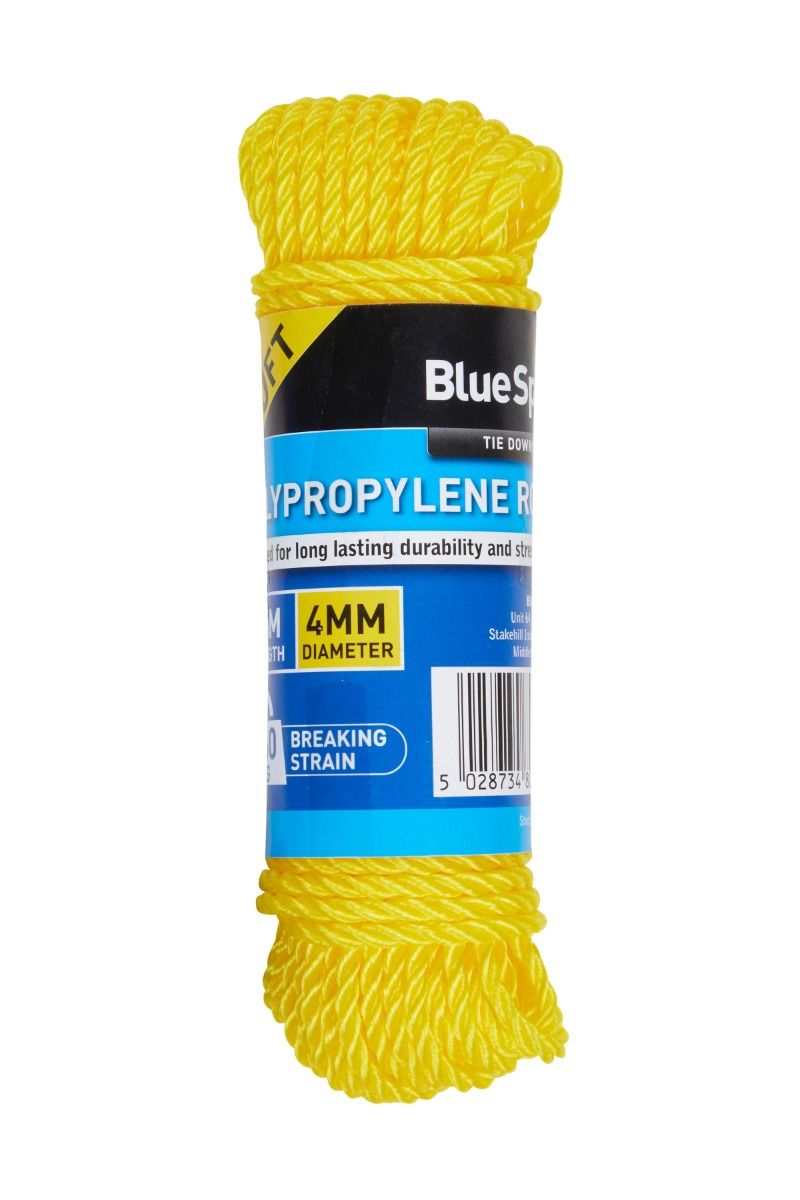 15M x 4mm (50FT) Polypropylene Rope