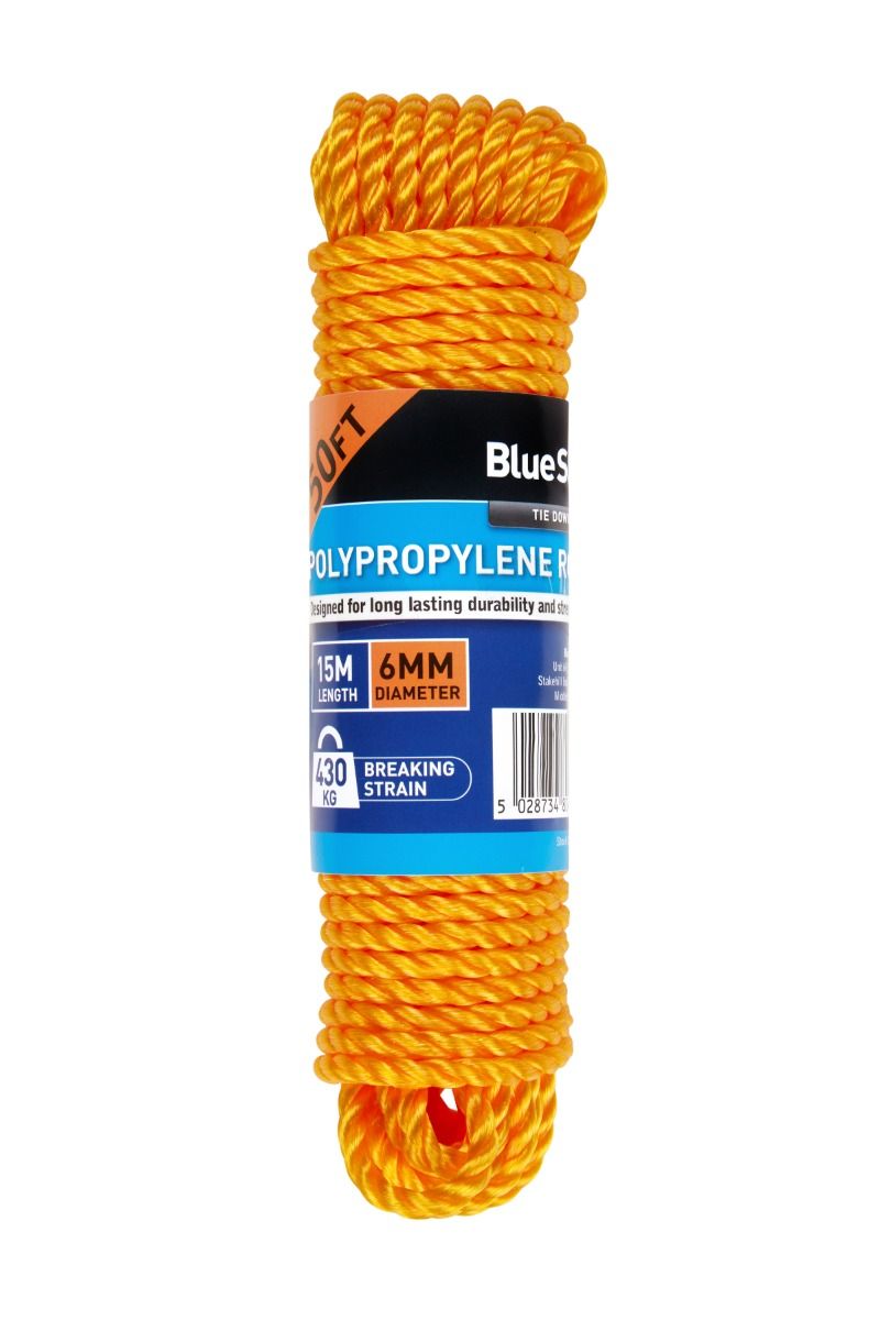 15m x 6mm (50ft) Poly Rope