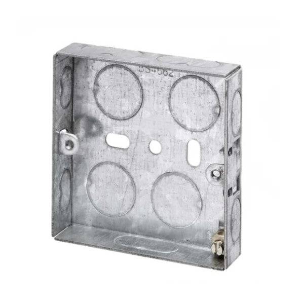 Flush Metal Back Box 1 Gang 16mm