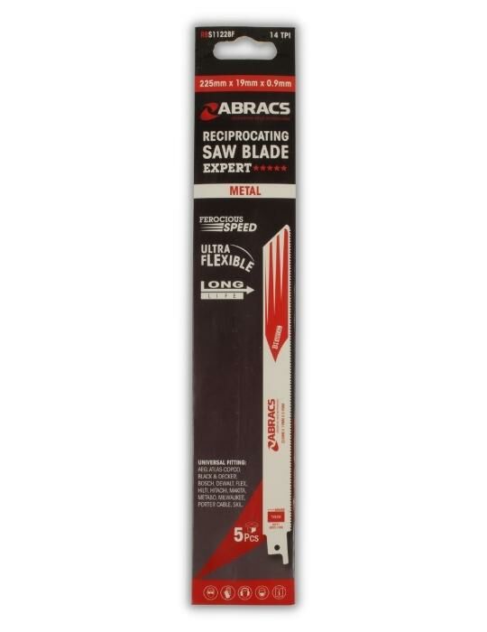 3pk 225mm x 22mm x 1.6mm Reciprocating Saw Blade Abracs RBSDEM225