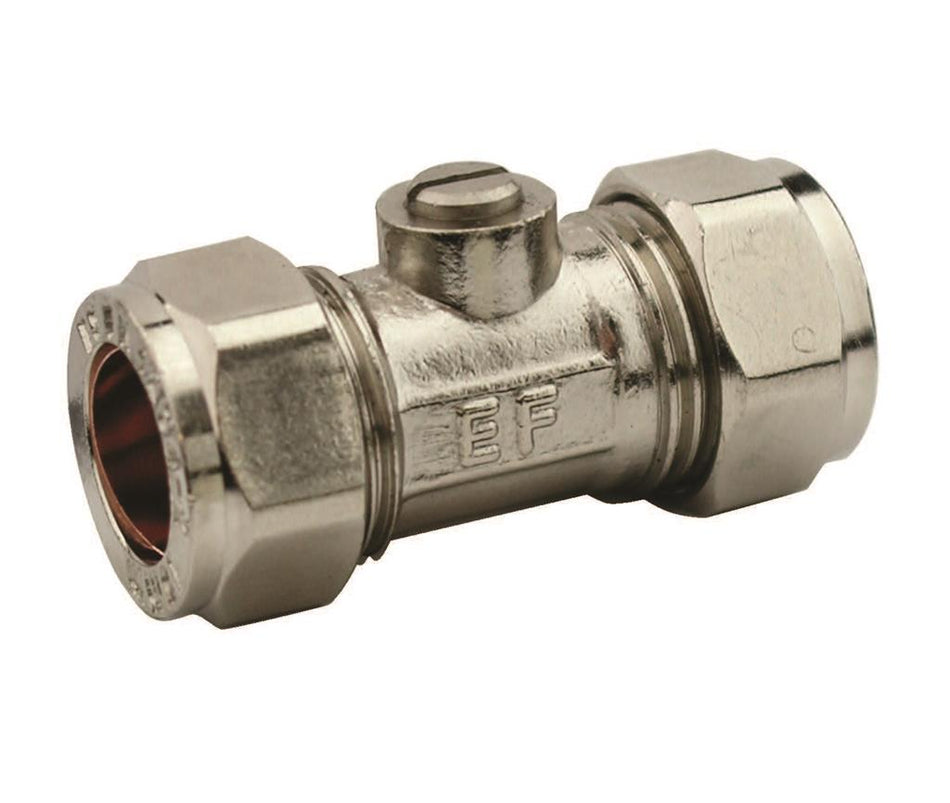 22mm Isolator Valve Chrome