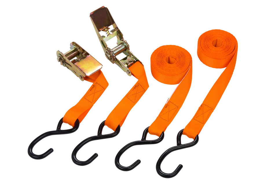 2 Pack Ratchet Tie Down (25mm x 4.5m/15ft)