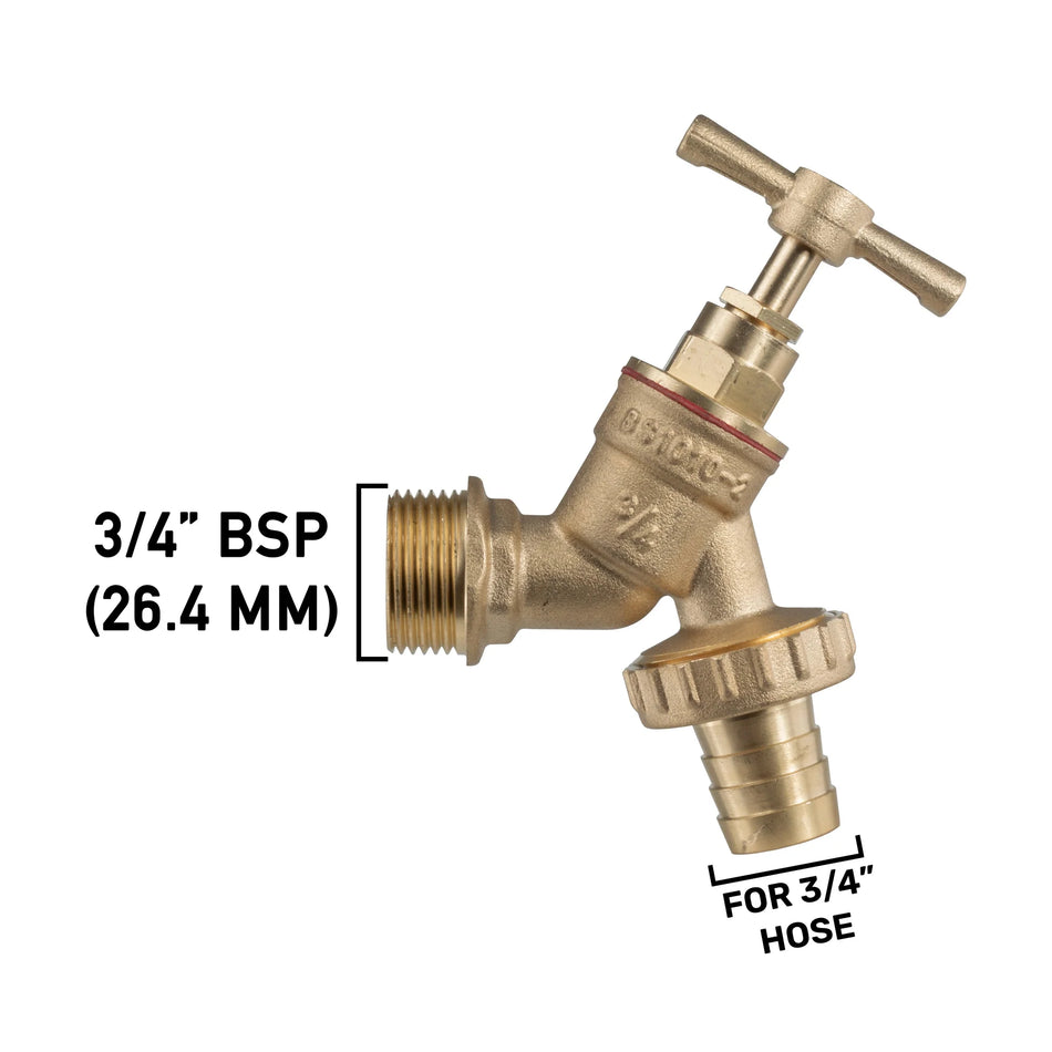 Hose Union Bib Tap with Double Check Valve 3/4"