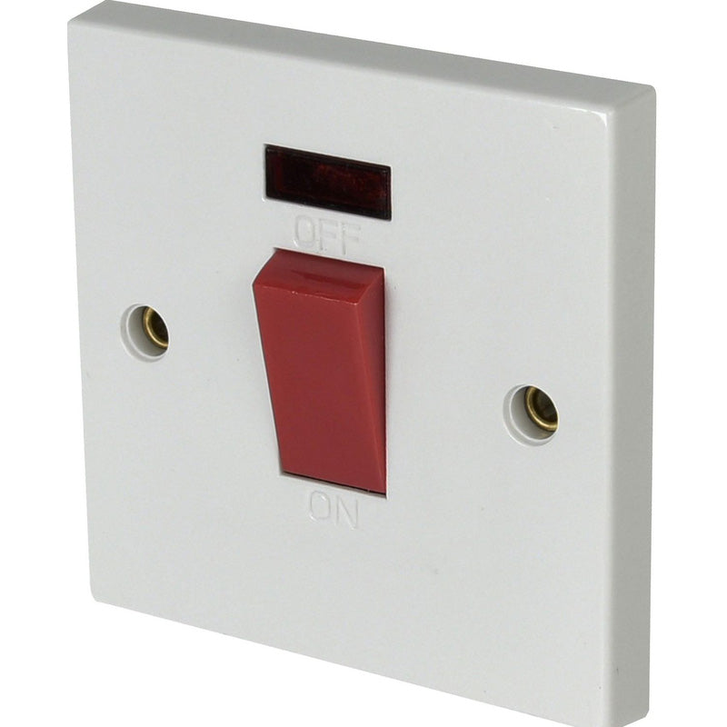 45A Cooker Unit Switch With Neon Light