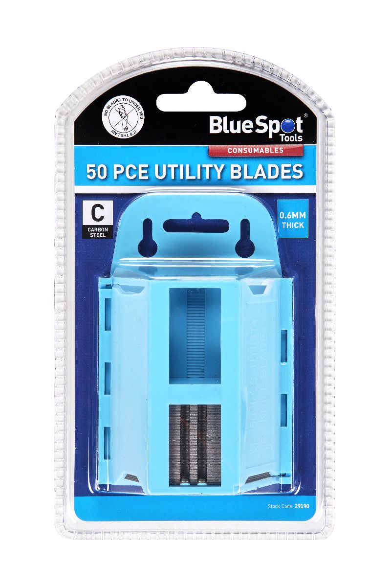 50pce Utility Blades In Dispenser