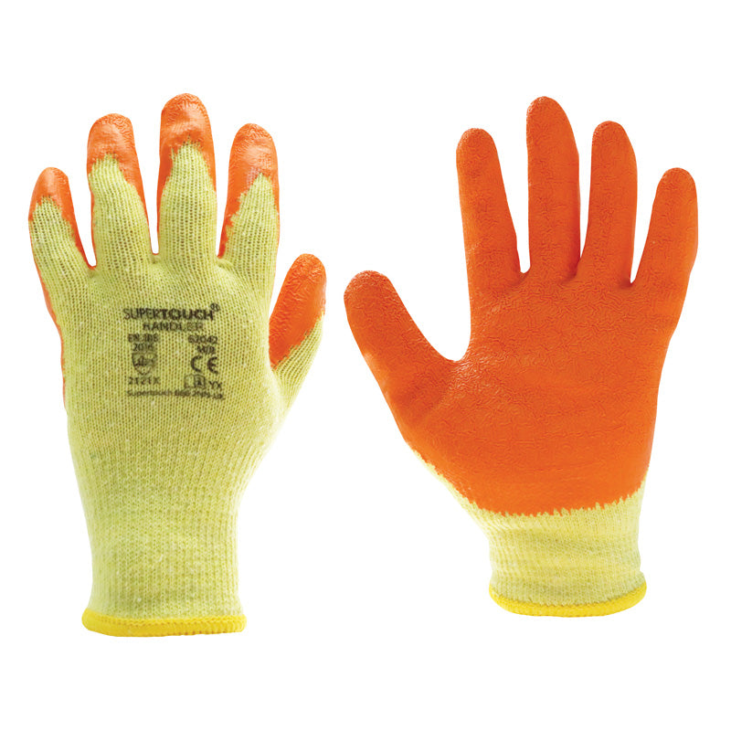 Latex-Palm Orange Handler Gloves 6204 Size10