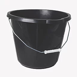 Plastic Black Bucket 3 Gallon