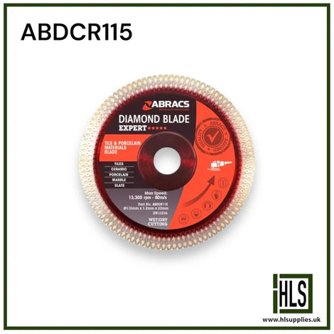 115mm Expert Tile & Porcelain Diamond Blade Abracs ABDCR115