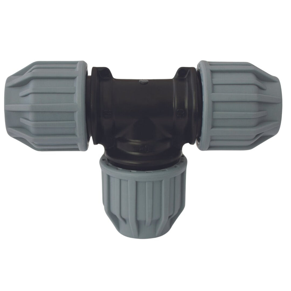 MDPE Blue Pipe 90° Equal Tee 25mm