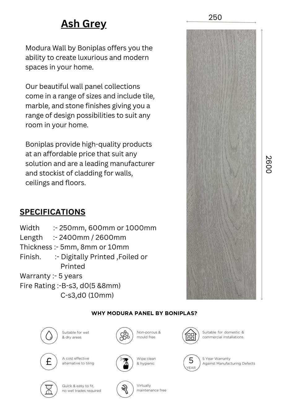 Ash Grey Premium Collection - A9 - 16 Panel