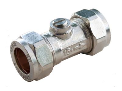 15mm Isolator Valve Chrome