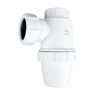 40mm x 76mm White Compact Anti-Vac Bottle Trap