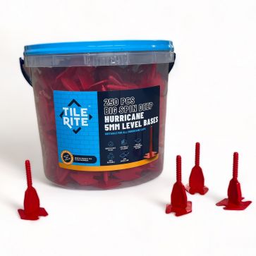Tile Rite Tile Levelling-Big Spin Hurricane Deep Base 15-25mm 250pcs-5m Gap