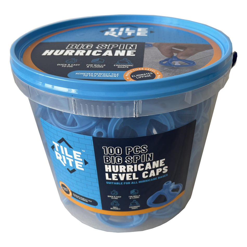 Tile Rite Tile Levelling-Big Spin Hurricane Caps 100pcs
