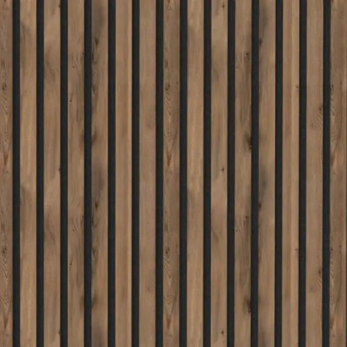 Burnt Hickory LITE Sulcado Acoustic Slatwall