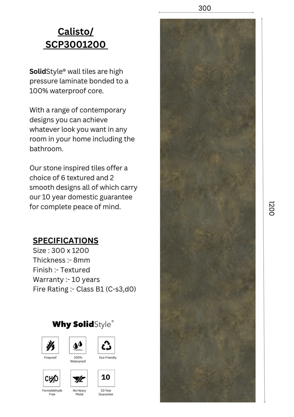Calisto 300 x 1200 x 8mm