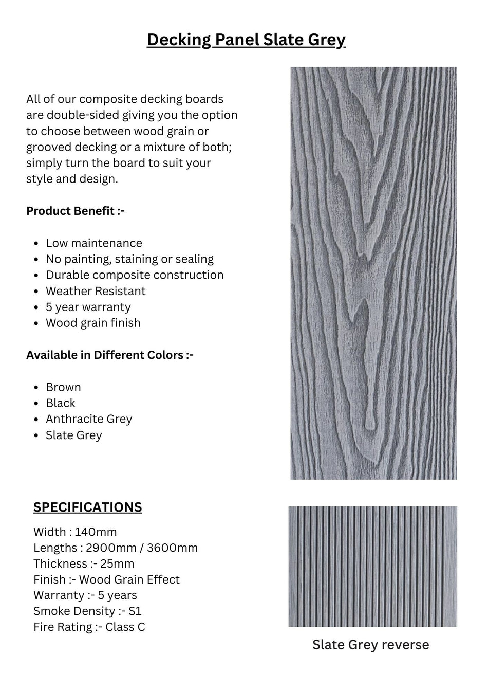 Decking Panel Brown - DECKBR