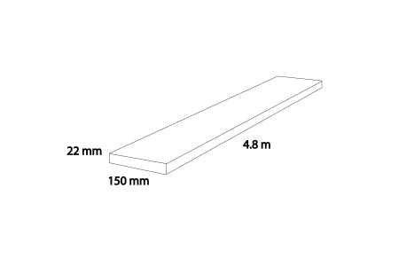 28mm x 125mm x 4.8m Planed Timber