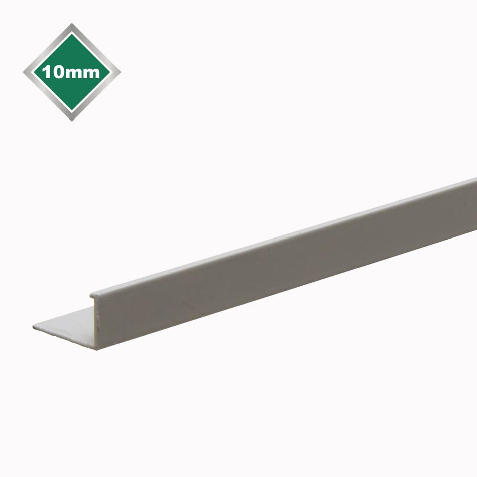 Tile Rite Metal Square Edge Tile Trim 12mm 2.44m Grey