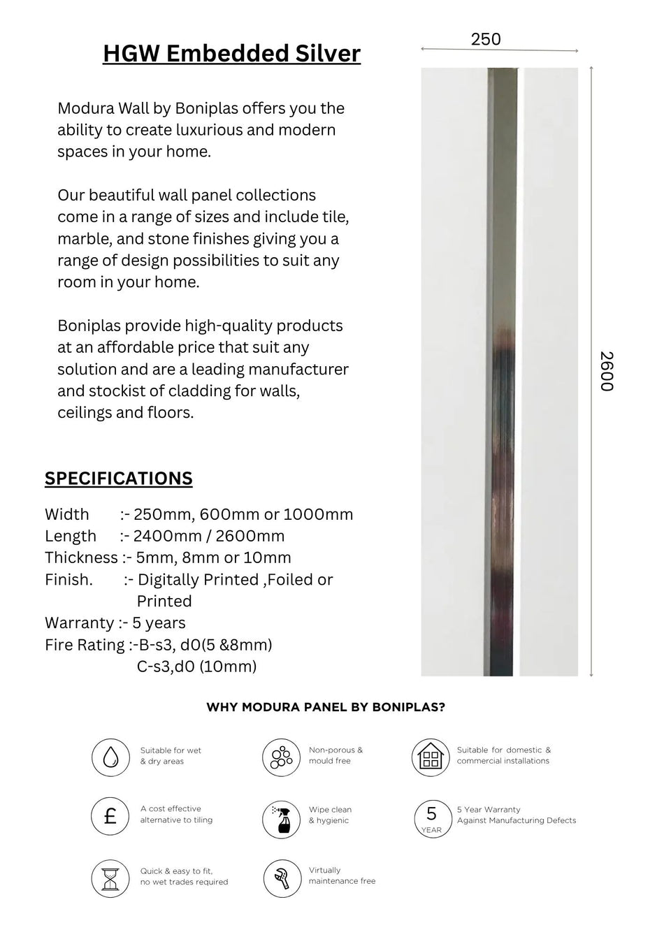 HGW Embedded Silver Standard Collection-P8-E-16 Panels