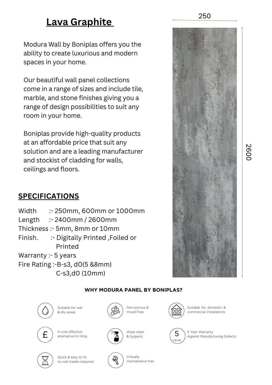 Lava Graphite Premium Collection-L2-1 & 16 Panel
