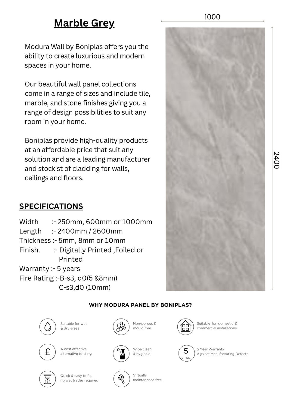 Marble Grey Standard Collection-M1-1 Panel