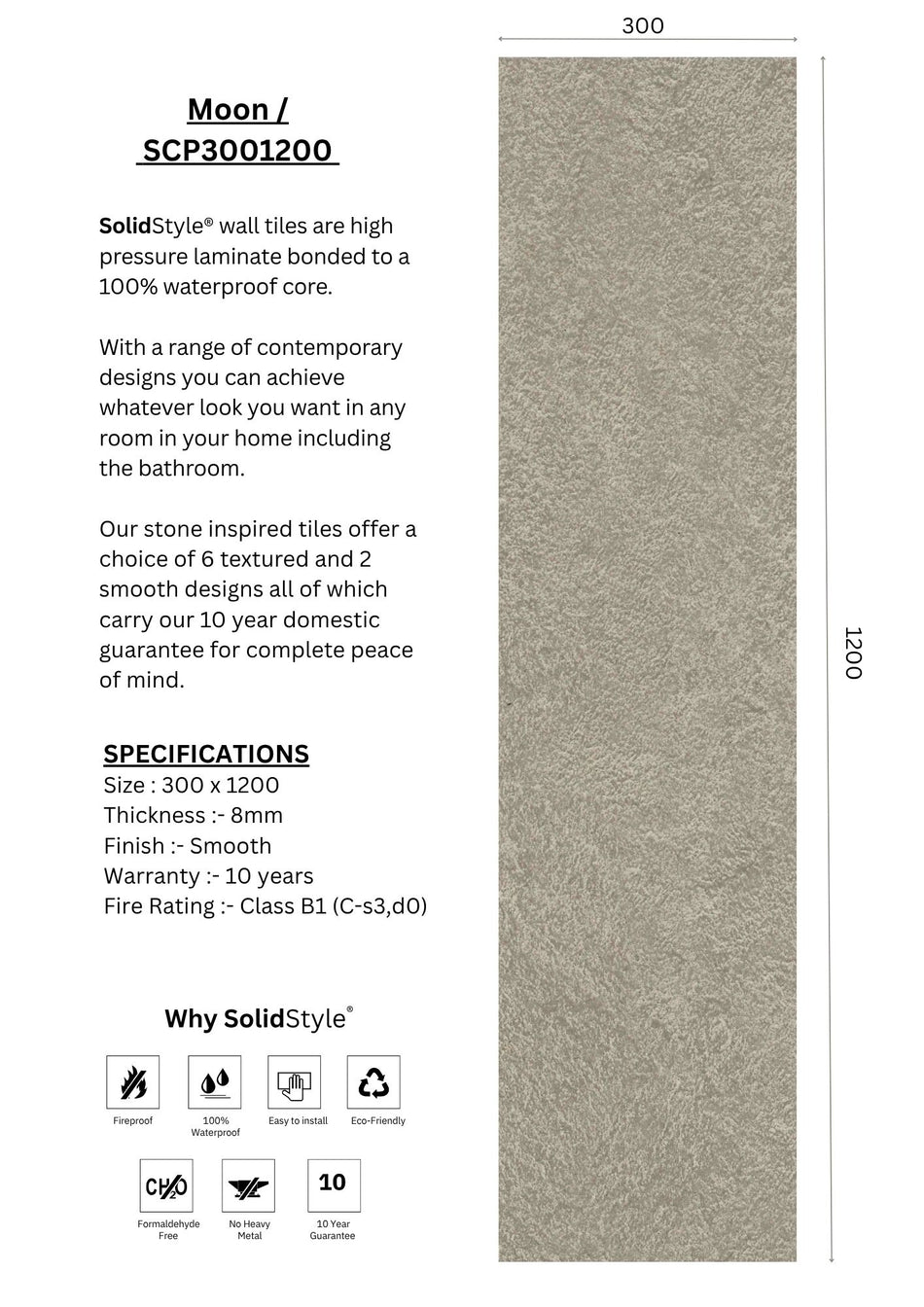 Moon 300 x 1200 x 8mm