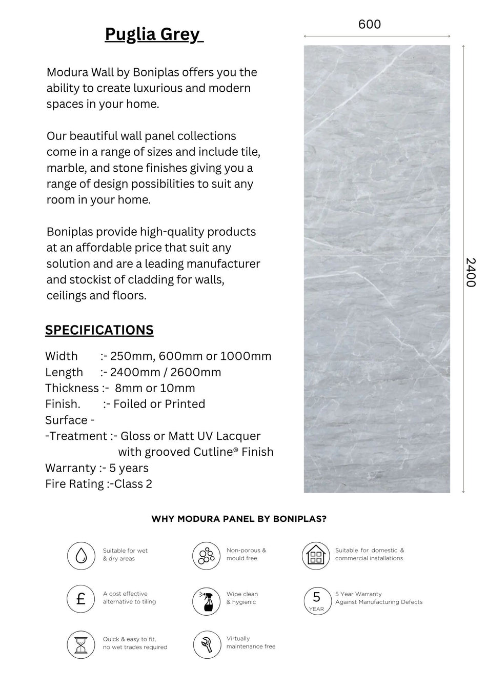 Puglia Grey Cutline Collection-G6C-2 Panel
