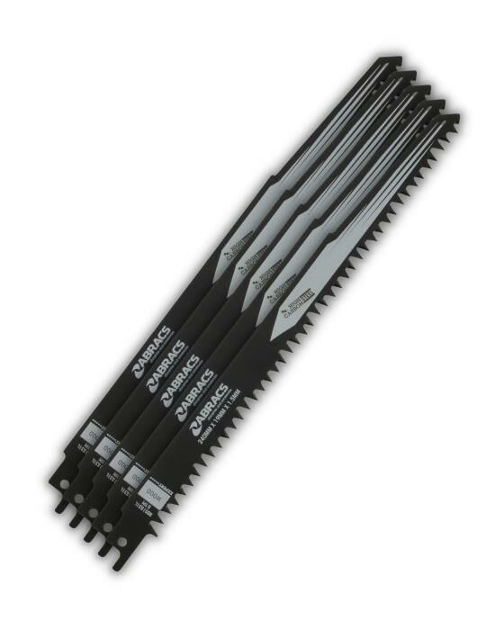 5pk 240mm x 19mm x 1.5mm Reciprocating Saw Blade Abracs RBS1531L