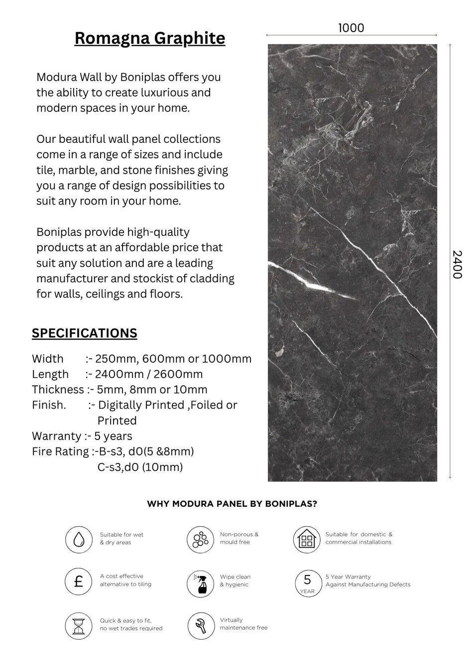 Romagna Graphite Premium Collection-G5-1 Panel