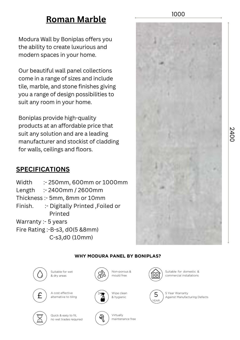 Roman Marble Premium Collection-R4-1 Panel