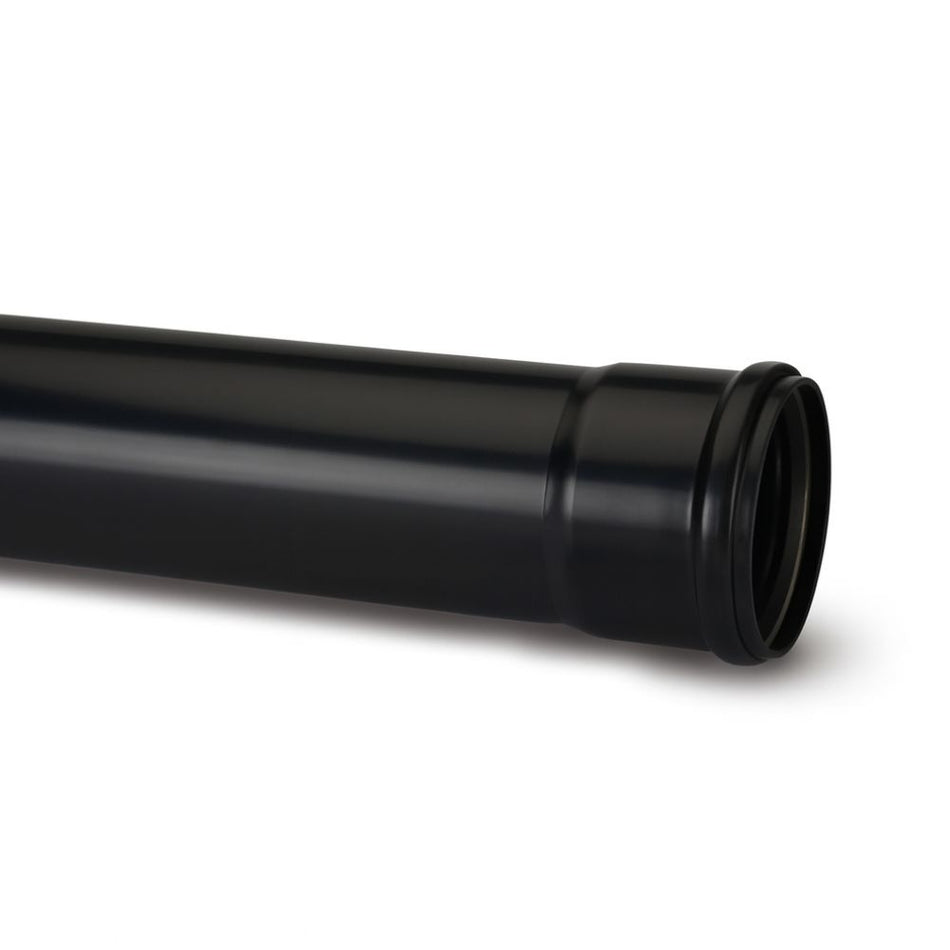 SOIL PIPE 110mm 3M SINGLE SOCKET BLACK