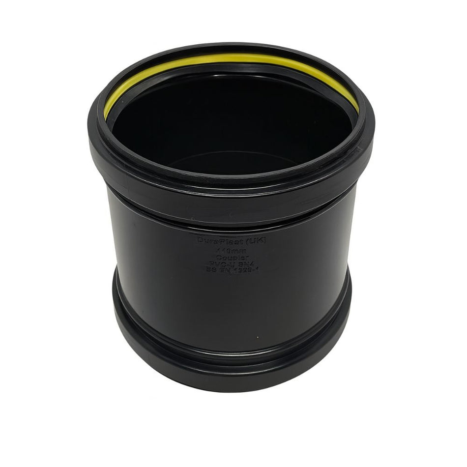 SOIL PIPE 110mm COUPLER BLACK