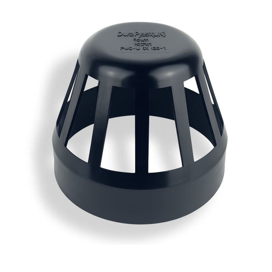 SOIL PIPE 110mm VENT COWL BLACK