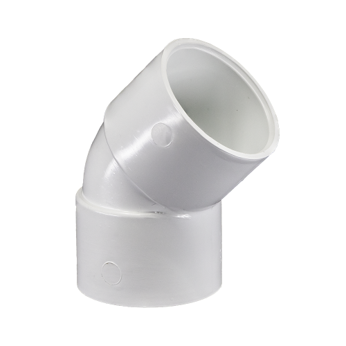 Solvent Weld Waste 45 degree Obtuse Bend 40mm White