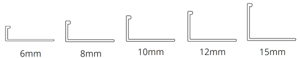 Tile Rite Metal Square Edge Tile Trim 12mm 2.44m Grey