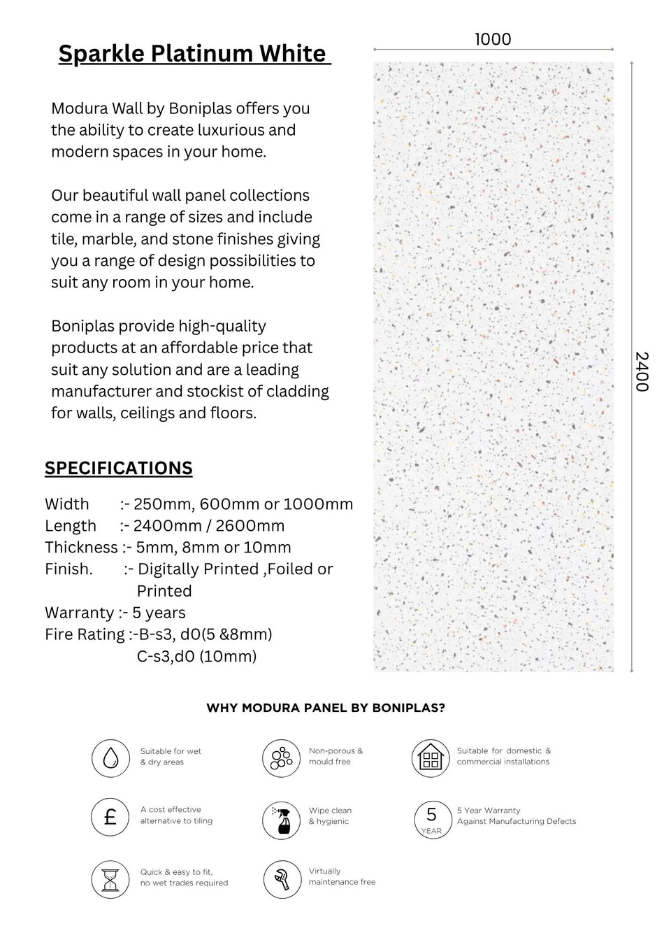 Sparkle Platinum White Premium Collection-S14-1 & 16 Panel