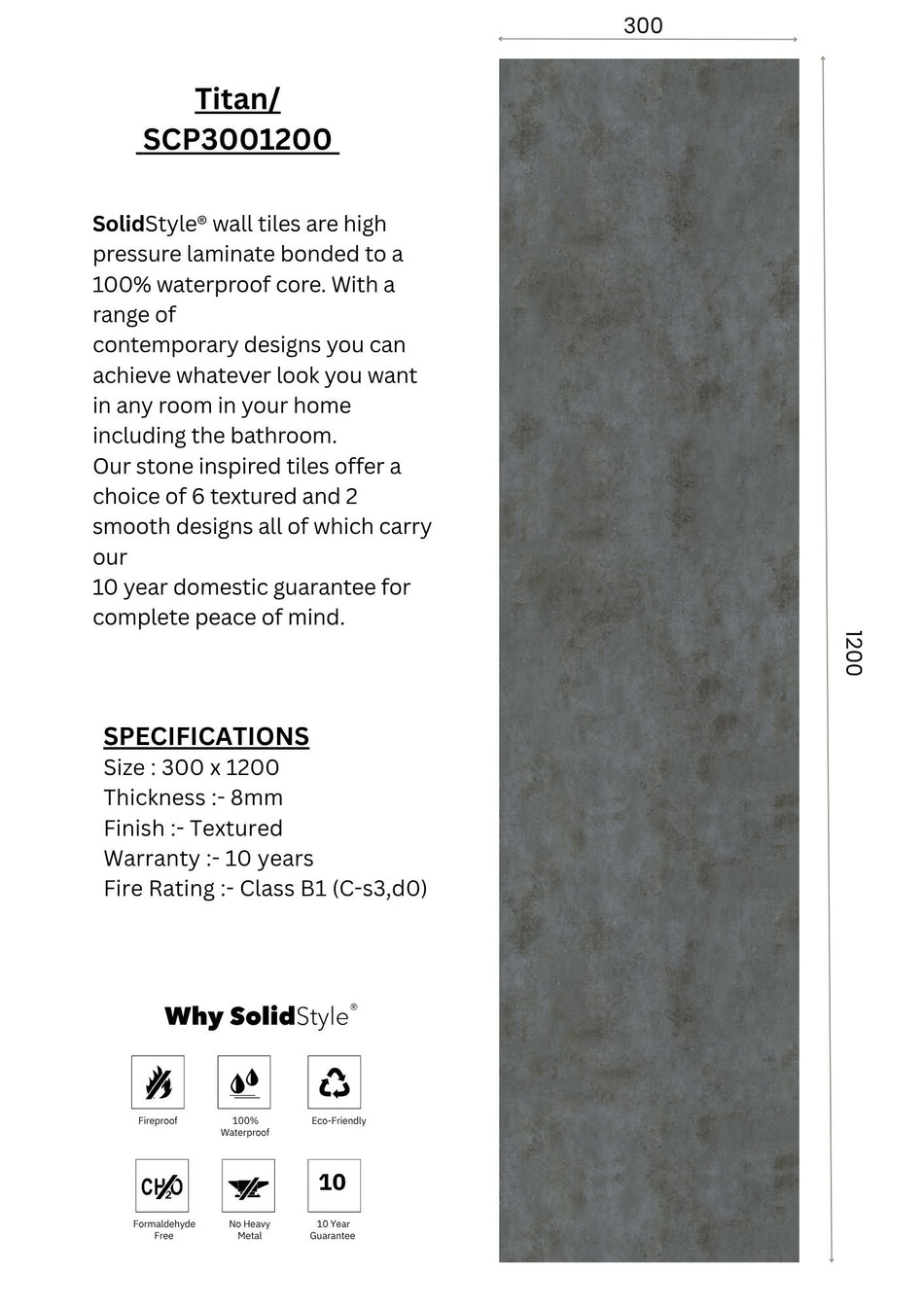 Titan 300 x 1200 x 8mm