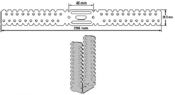 GL9	295mm Leg 125mm Stand off Fixing Stud Wall Bracket 100/box