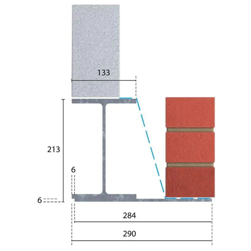 Extreme Load Steel 90-100mm Cavity Steel Lintel 5800mm SL90/RS GALV