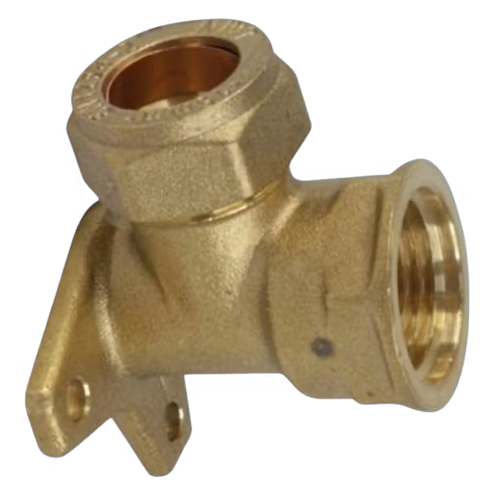 22mm Compression 90 degree Wall Plate Elbow with female 3/4" thread