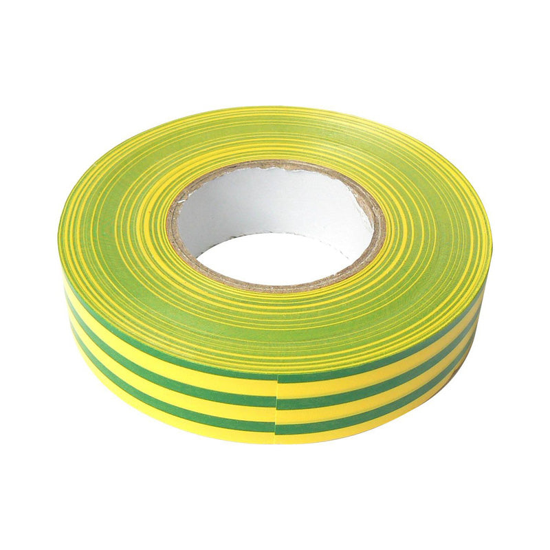 PVC Electrical Insulation Tape Green/Yellow 19mm x 33m