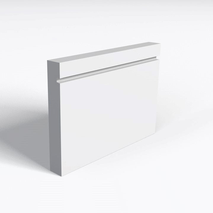 MDF Square Groove Skirting 144mm x 18mm x 4.4m