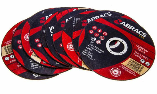 10 pk Thin Metal Cutting Disc 115mm x 1mm x 22mm Abracs PFET11510FI