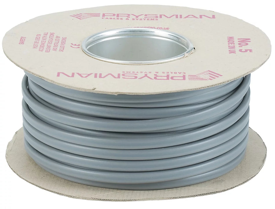Grey Twin & earth Cable 1.0mm² x 100m