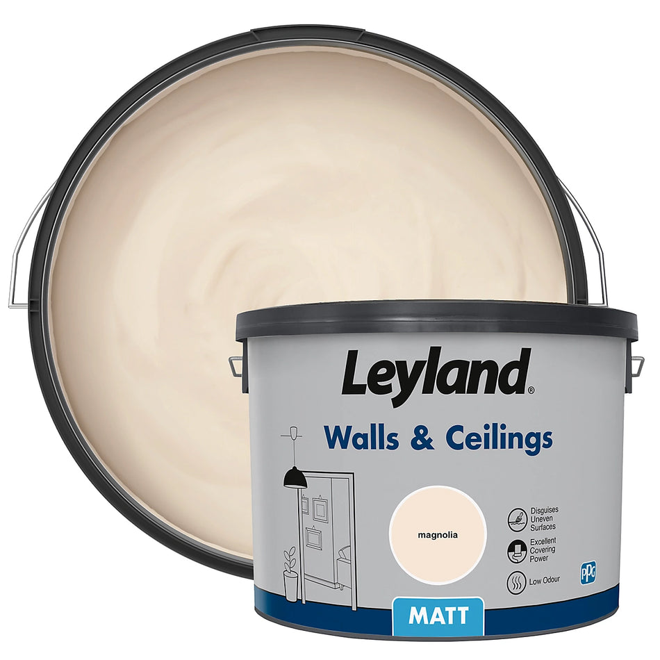 Leyland Magnolia Matt Wall And Ceiling Emulsion Paint 10L