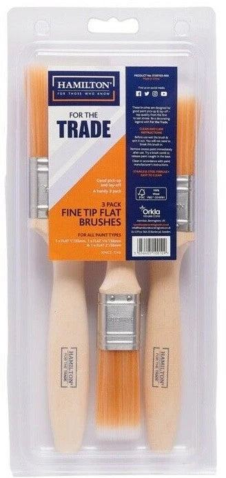 Hamilton Trade Fine Tip Brushes 3 Pack