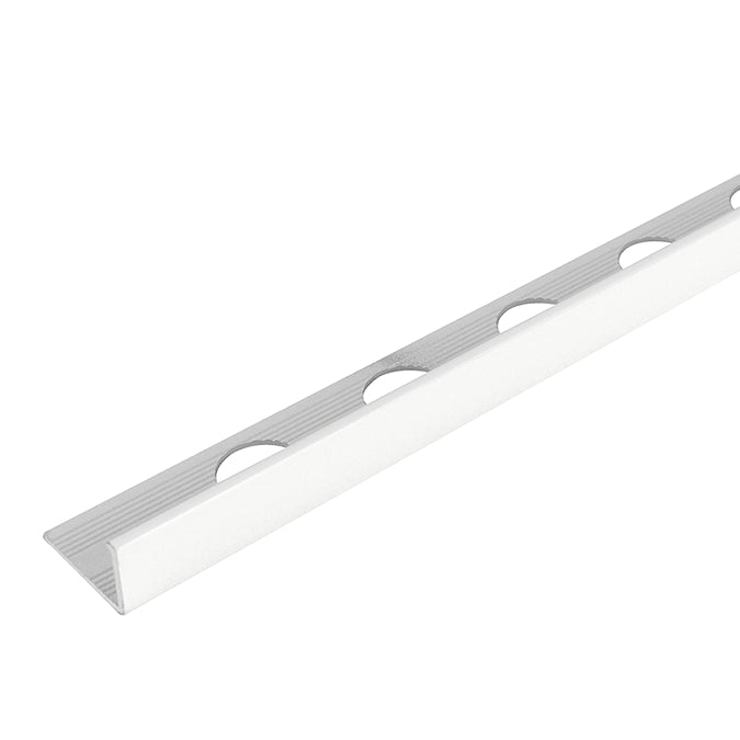 Metal Square Edge Tile Trim 12mm 2.44m White
